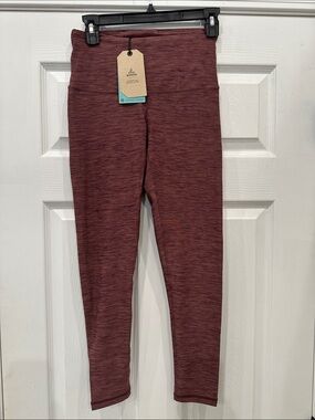 Prana Maroon Heathered Leggings (21)